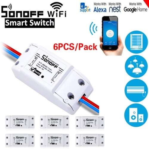 6PCS Smart WiFi Wireless Switch Module Socket for Home Automation For Sonoff - ITEAD