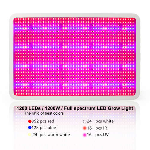 1200W Full Spectrum LED Grow Lights Panel Lamp for Hydroponic Plant Growing