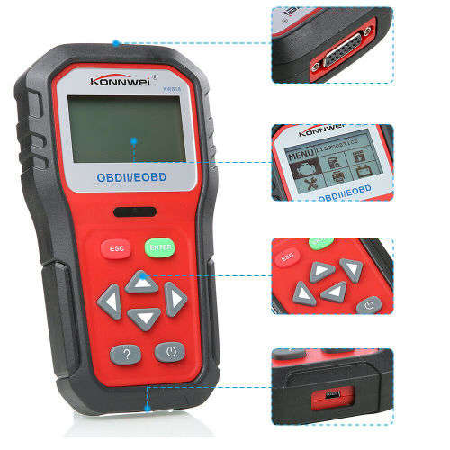 Auto Diagnostic Scanner OBD2 Diagnostic Tool KW818 Multi-Language Scanner Code Reader (Konnwei)