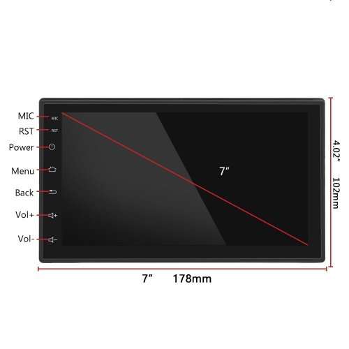 Android 8.0  2 Din Car Radio GPS Navigation With A Camera