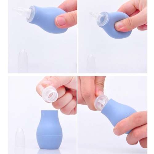 Nasal Aspirator Vacuum Sucker Silicone Baby Nose Mucus Snot Cleaner Pump