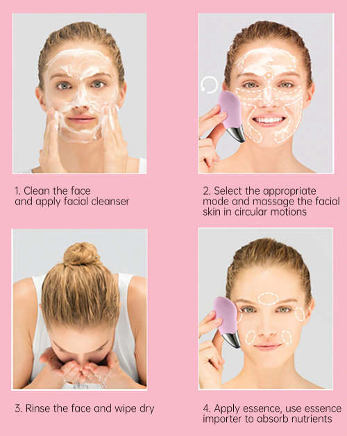Facial Cleansing, Waterproof Silicone Electric Blackhead