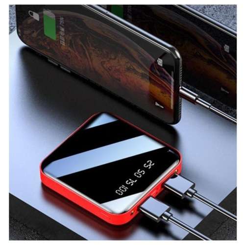 MINI FAST POWER BANK 10000MAH - 2X USB - RED, BLUE, BLACK