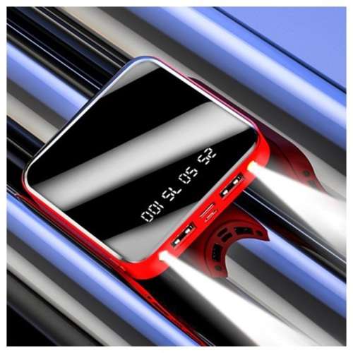 MINI FAST POWER BANK 10000MAH - 2X USB - RED, BLUE, BLACK