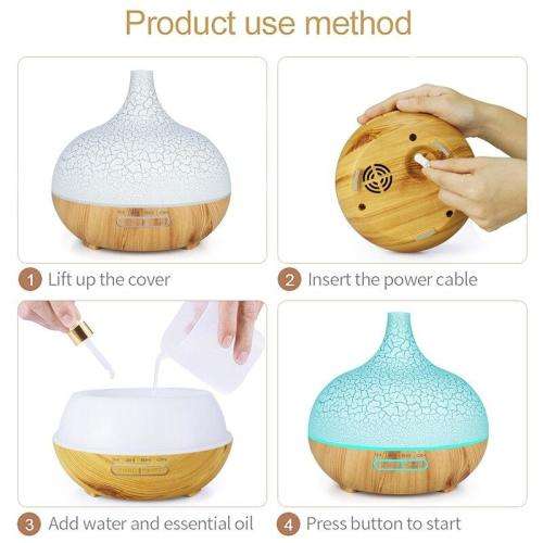 Home Office Aroma Air Humidifier Diffuser With 7 LED Color Options