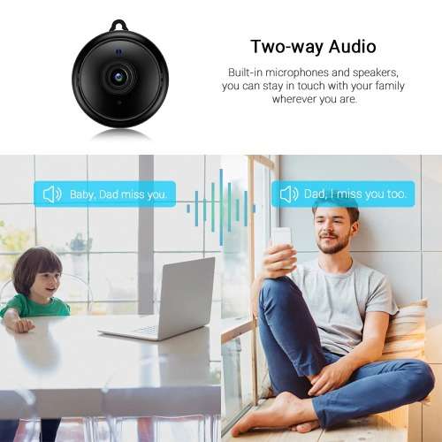Mini Wifi IP HD Wireless Camera Nightvision Two Way Audio Motion Detection
