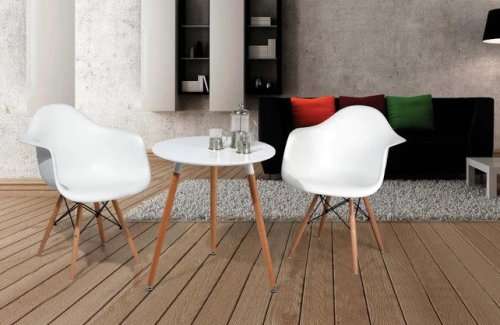 Set of 2 Amalfi Living and Dining Room Chairs - White