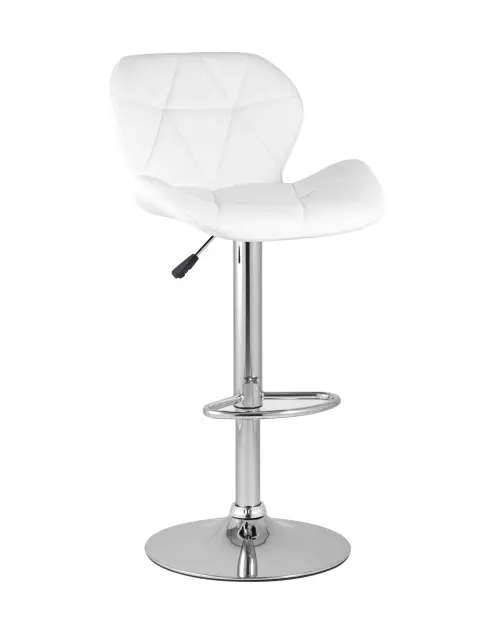 Diamond Padded Bar Kitchen Stool Chairs - Set of 2 - White Colour