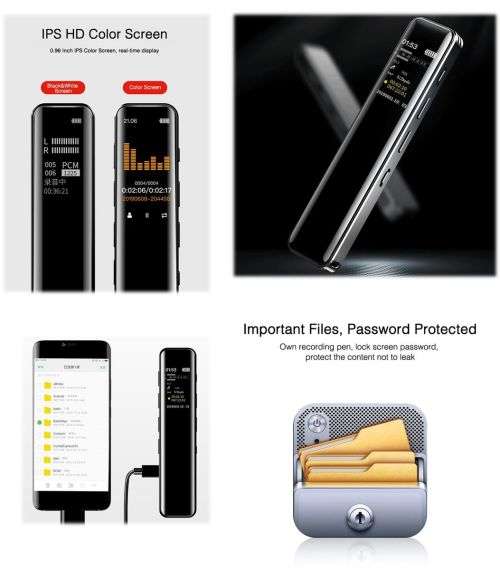 Portable 14GB USB Spy Mini Audio Digital Voice Recorder V33B
