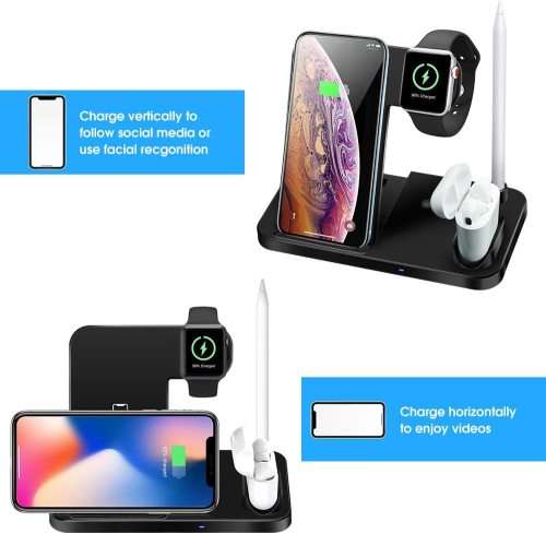 4 in 1 Wireless Fast Charger for iPhone, Apple Watch and AirPods