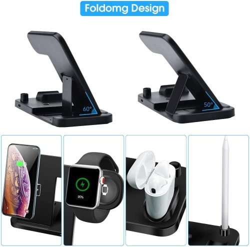 4 in 1 Wireless Fast Charger for iPhone, Apple Watch and AirPods