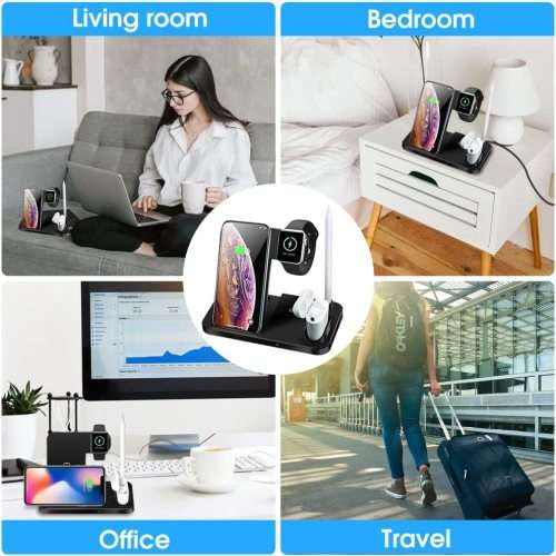 4 in 1 Wireless Fast Charger for iPhone, Apple Watch and AirPods