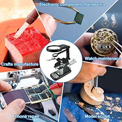 AC/DC Interchangeable Magnifier with Auxiliary Clip XF0188