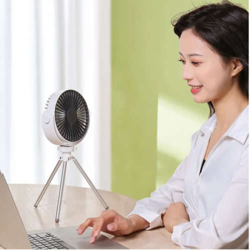 Rechargeable Mini LED Tripod Desktop Fan U36