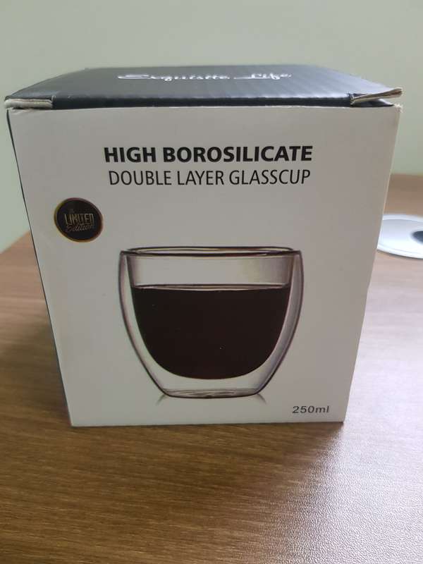 Transperent Heat Resistant Double Layer Glass Cup GM-250-1 (MD)