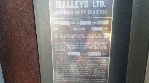 Malley's Wonder Heat 505 Oil Stove