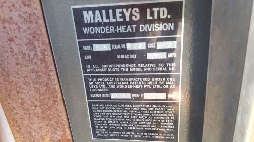Malley's Wonder Heat 505 Oil Stove