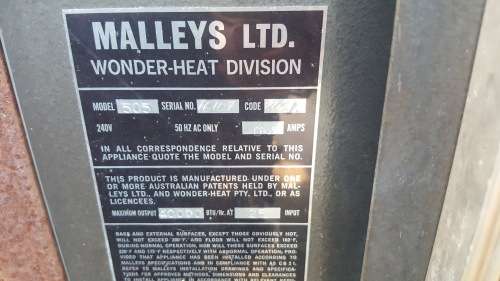 Malley's Wonder Heat 505 Oil Stove