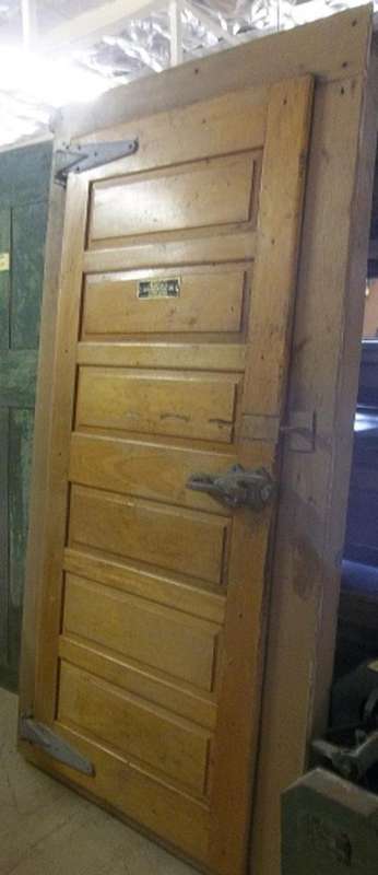 Vintage Cold Room/Freezer Wooden Door
