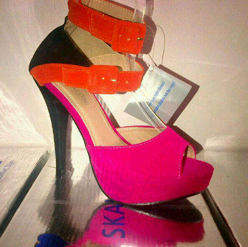Skaloni Heel - Fuchsia Multi heel size 4