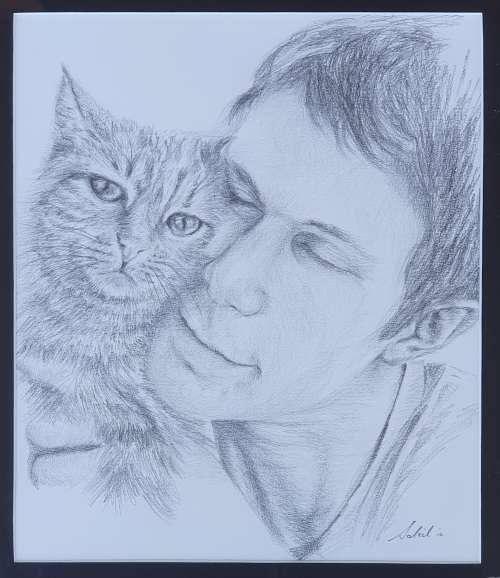Unknown artist (looks like Soheil) pencil sketch