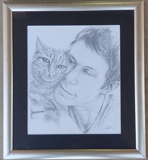Unknown artist (looks like Soheil) pencil sketch