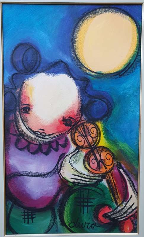 Olivia - mixed medium painting
