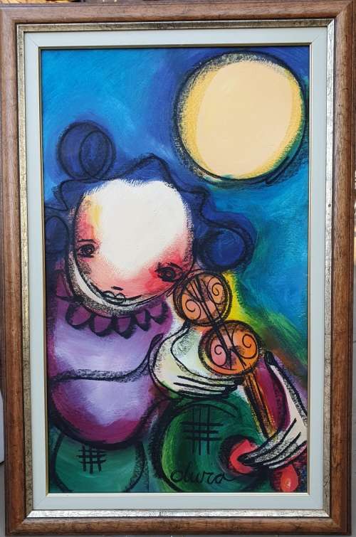 Olivia - mixed medium painting