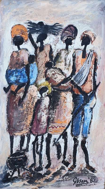 Gibson Mokhachane Oil Painting