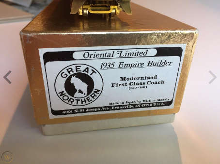 HO SCALE ORIENTAL LIMITED 1935 FIRST CLASS BRASS COACH