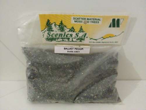 HO SCALE SCENICS SA DARK GREY BALLAST