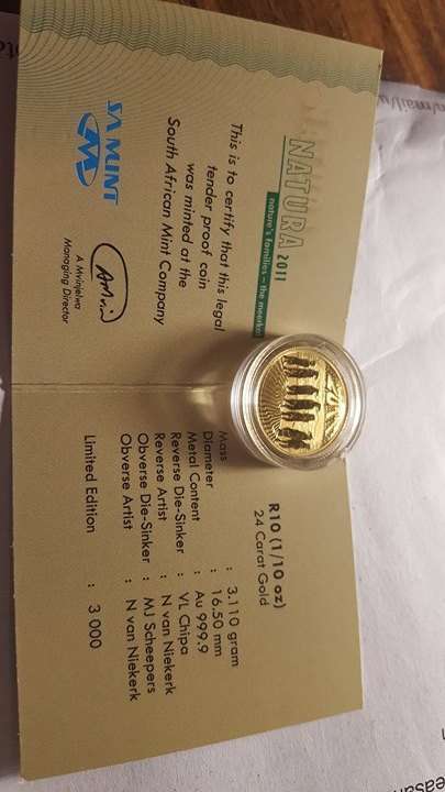 Meerkat Gold Coin R10 (1/10oz)
