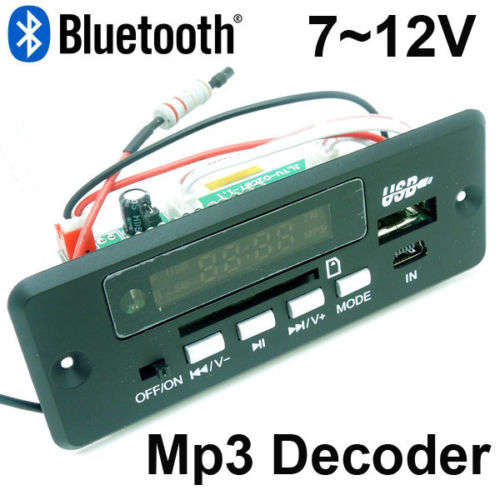12V Car Handsfree Bluetooth MP3 Decoder with Bluetooth + FM + Remote