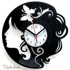UNIQUE LASERCUT VINYL LP WALL CLOCK - MANY DESIGNS TO CHOOSE