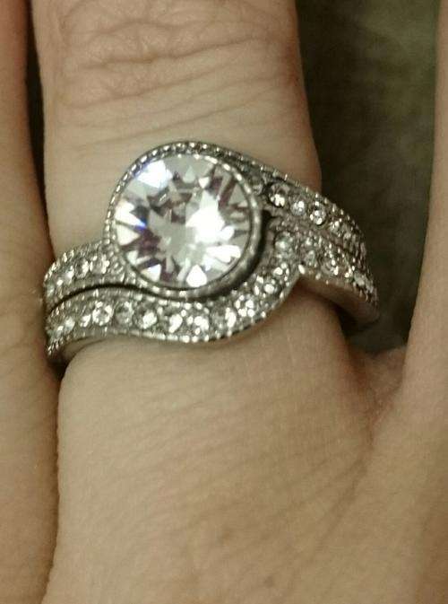 Stainless Steel wedding band set