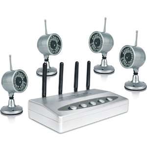 Wireless Recording DIY 4 Camera CCTV Surveillance System