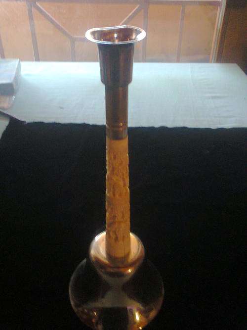 Ivory and metal carved bell/candle holder!!!