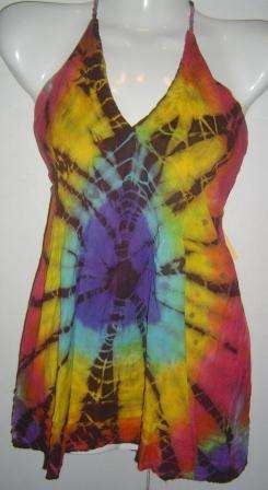Tie dye halter neck "BRILLIANT COLOURS" - various sizes s/m/l/xl please ask seller.