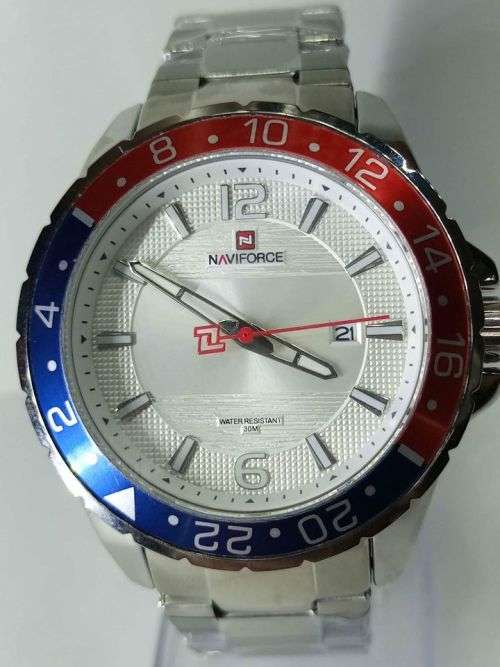 Silver Mens Naviforce Watch