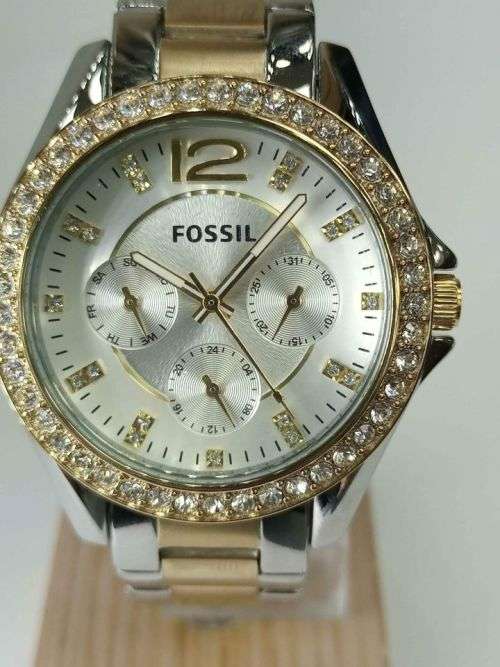 Gold and Silver Ladies Fossil Watch