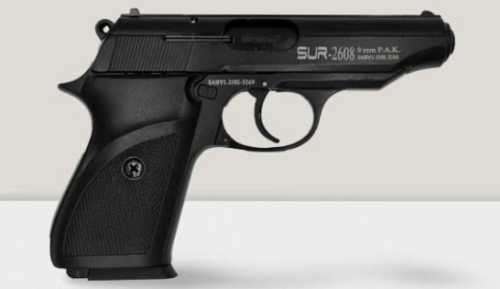 SUR ARMS 2608 (PPK TYPE REPLICA) BLANK GUN - BLACK