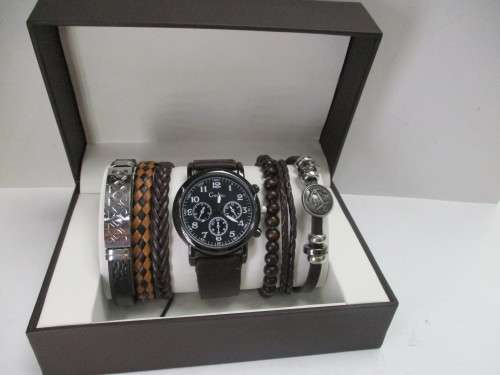 Mens watch set (brown)