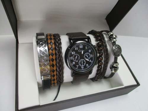 Mens watch set (brown)