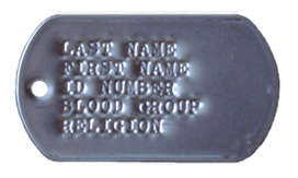 Debossed Dog Tag