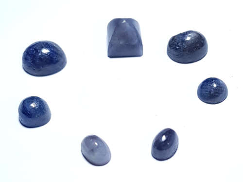 7 pieces dark navy blue sapphires