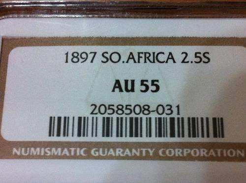 1897 2.5S AU 55 NGC Graded