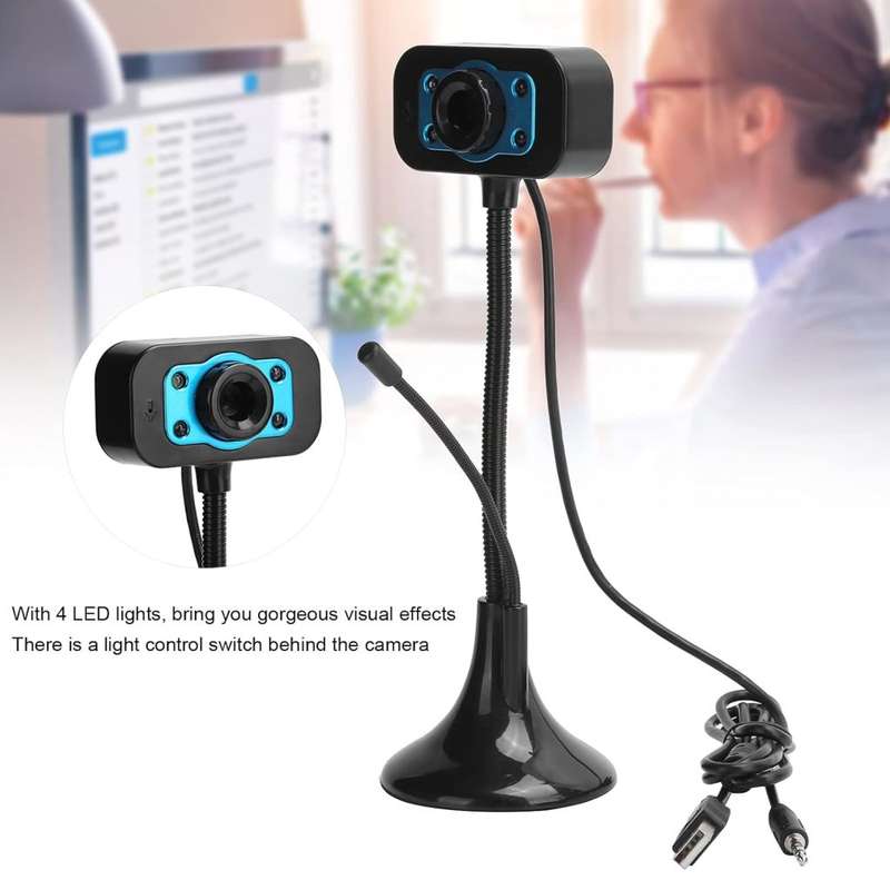 Web Camera USB High Definition Webcam 4 LED