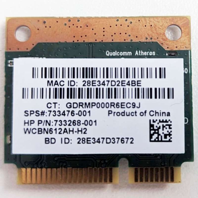 HP 255 G3 K7H92ES Wi-Fi WLAN Wireless Card - Mini PCI-E (Atheros QCWB335)