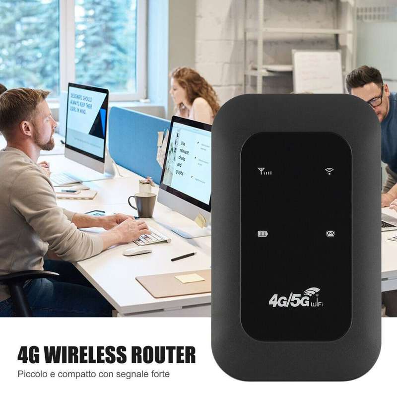 4G/5G Portable Mobile Hotspot Router, 2100mAh Battery, Plug and Play, Suitable for Travel