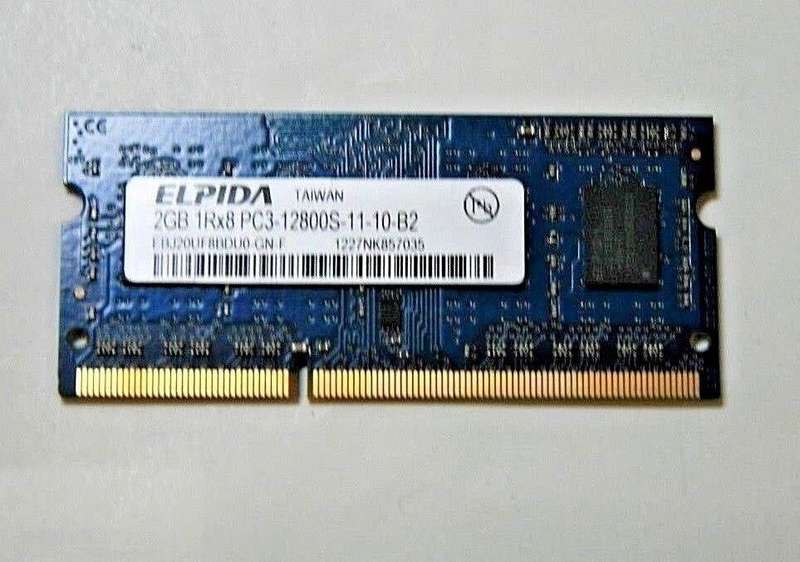 Elpida 2GB 1Rx8 PC3-12800S-11-10-B2 Laptop Memory RAM EBJ20UF8BDU0-GN-F Genuine